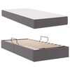 vidaXL Opslag bed met matras met matras met opslag 2 pcs Grijs Leer