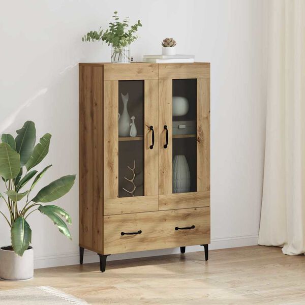 vidaXL Highboard met lade Artisan Eiken 70 x 31 x 115 cm