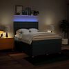 vidaXL Boxspring met matras stof blauw 140x200 cm