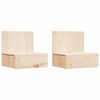 vidaXL Nachtkastje 2 st Bruin 42 x 32,5 x 40 cm Massief grenenhout