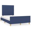 vidaXL Bedframe zonder matras 120x190 cm stof blauw