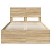 vidaXL Bedframe met hoofdeinde Sonoma 120 x 200 cm Bewerkt hout