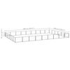 vidaXL Hondenkennel 54 m&sup2; staal zwart