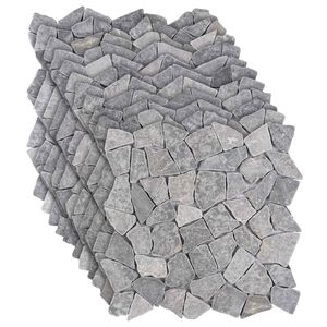 vidaXL Moza&iuml;ek Tegels Lichtgrijs 30 x 30 cm Marmer