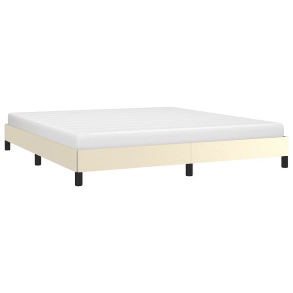 vidaXL Bedframe kunstleer crèmekleurig 180x200 cm
