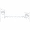 vidaXL Bedframe met hoofd- en voeteneinde metaal wit 193x203 cm