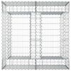 vidaXL Gabion Verhoogd Bed Zilver 100 x 100 x 60 cm
