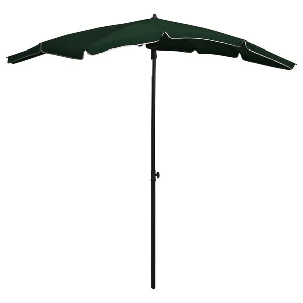 vidaXL Parasol met paal 200x130 cm groen