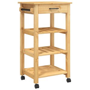 vidaXL Keukentrolley MONZA 48x40x88,5 cm massief grenenhout