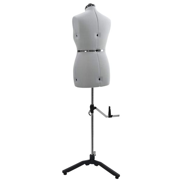 vidaXL Verstelbare Jurkvorm Vrouw Grijs m Fluweel