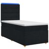 vidaXL Boxspringbed met matras met hoofdeinde Zwart 80 x 200 cm Stof