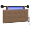 vidaXL Hangend hoofdbord Met LED-verlichting Cappuccino Kunstleer