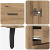 vidaXL Hoge kast met lade 2 pcs Artisan Eiken Bewerkt hout