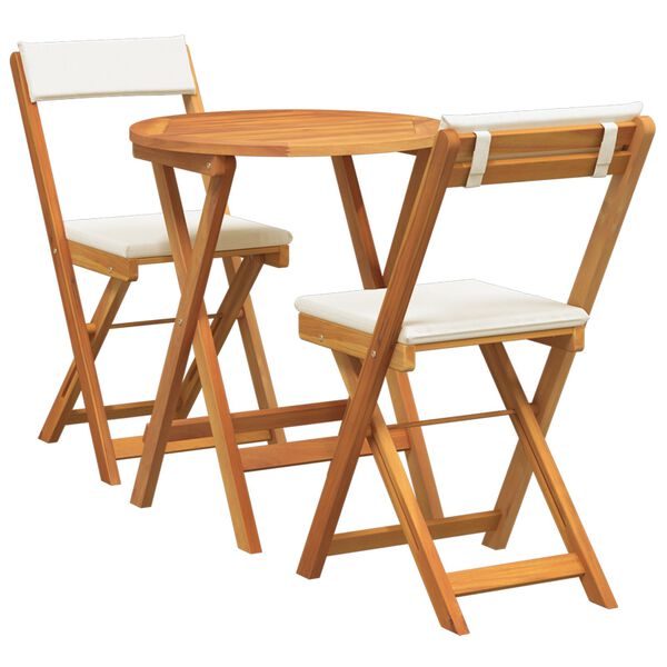 vidaXL Tuin eettafelset 3 pcs Olie naturel Massief Acaciahout