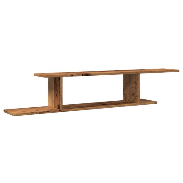 vidaXL Tv-wandschap 125x18x23 cm bewerkt hout oud houtkleurig