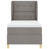 vidaXL Boxspringbed met Matras Donkergrijs 90x190 cm Taupe 80 x 200 cm