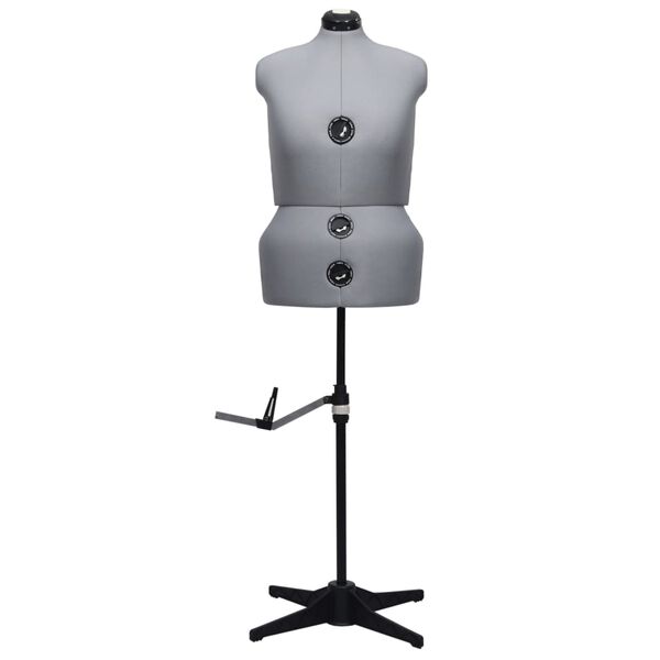 vidaXL Paspop verstelbaar vrouw maat 44-50 L grijs