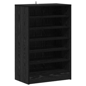 vidaXL Schoenenkast 60 x 35 x 92 cm Bewerkt hout Zwart eiken