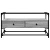 vidaXL Tv-meubel met glazen blad 98x35x51 cm bewerkt hout grijs sonoma
