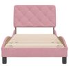 vidaXL Bedframe zonder matras fluweel roze 80x200 cm