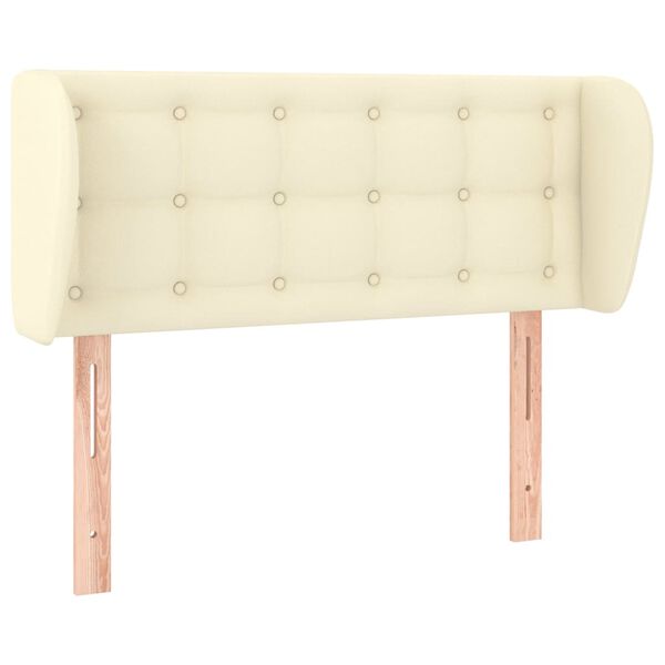 vidaXL Hoofdbord met randen 93x23x78/88 cm kunstleer cr&egrave;mekleurig