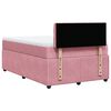 vidaXL Boxspring met matras fluweel roze 120x190 cm