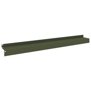 vidaXL Gazonrand 10 st 100 x 10 x 8 cm Staal Olijfgroen