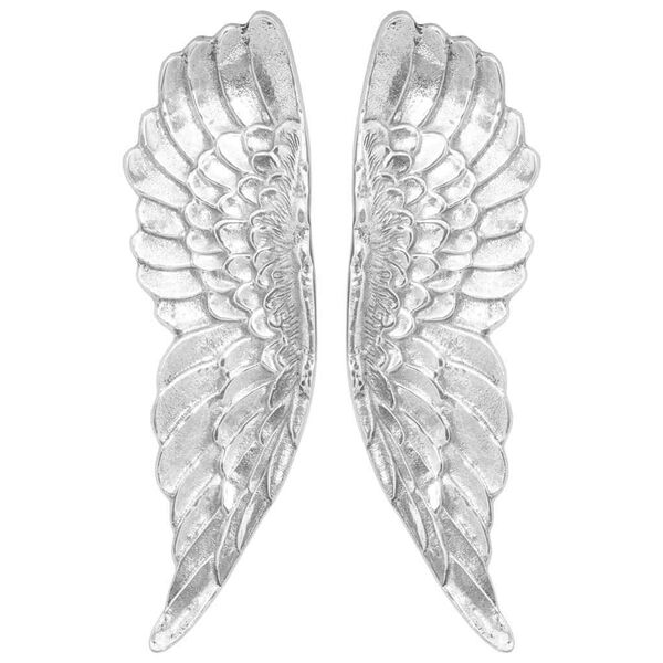 vidaXL Vleugels Beeldhouwwerk Zilver 31 x 5 x 91 cm Aluminium