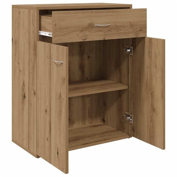 vidaXL Dressoir 60x30x75 cm bewerkt hout artisanaal eikenkleurig