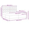 vidaXL Boxspring bed met matras met LED Donkerbruin 200 x 200 cm Stof