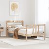 vidaXL Bedframe met hoofdbord massief grenenhout 90x190 cm