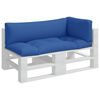 vidaXL Palletkussens 3 st stof blauw