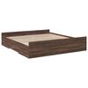 vidaXL Bedframe met lades bewerkt hout bruin eikenkleur 200x200 cm