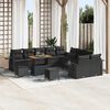 vidaXL Tuin Sofa Set met kussen met opslag 13 pcs Zwart poly rattan