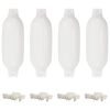 vidaXL Bootstootkussens 4 st &Oslash; 11x40 cm PVC wit