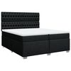 vidaXL Boxspring met matras stof zwart 200x200 cm