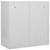 vidaXL Lockerkasten 5 st 90x45x92,5 cm staal lichtgrijs en rood
