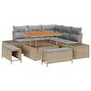 vidaXL Tuinbankenset met kussen 8 pcs Beige poly rattan