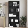 vidaXL Boekenkast Zwart Eiken 80x30x189 cm Engineered Wood