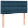 vidaXL Boxspring met matras en LED fluweel donkerblauw 80x210 cm