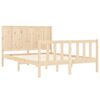 vidaXL Bedframe met hoofdbord massief hout