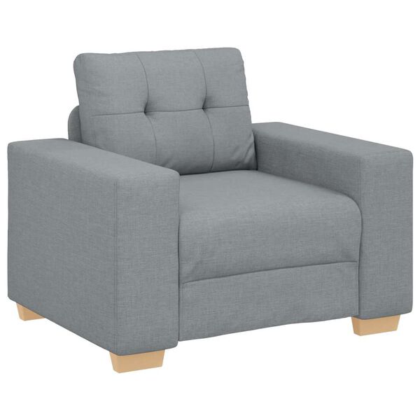 vidaXL Fauteuil 100x78x80 cm stof lichtgrijs