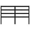 vidaXL Hoofdbord 126x4x100 cm massief grenenhout zwart
