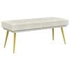 vidaXL Dubbel Laagige Bank Cr&egrave;mekleurig 120 x 45 x 46 cm Fluweel