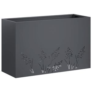 vidaXL Plantenbak Antraciet 80 x 20 x 49 cm Koudgewalst staal