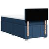 vidaXL Boxspring met matras stof blauw 90x200 cm