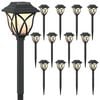 vidaXL Buitenzonne-lampen met grondpin 12 pcs Warmwit 42 cm PP