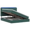 vidaXL LED Opslagbed met Matras Donkergroen 180 x 200 cm Fluweel