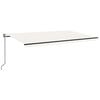 vidaXL Luifel automatisch met LED en windsensor 500x350 cm cr&egrave;mekleur