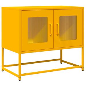 vidaXL Tv-meubel 68x39x60,5 cm koudgewalst staal mosterdgeel